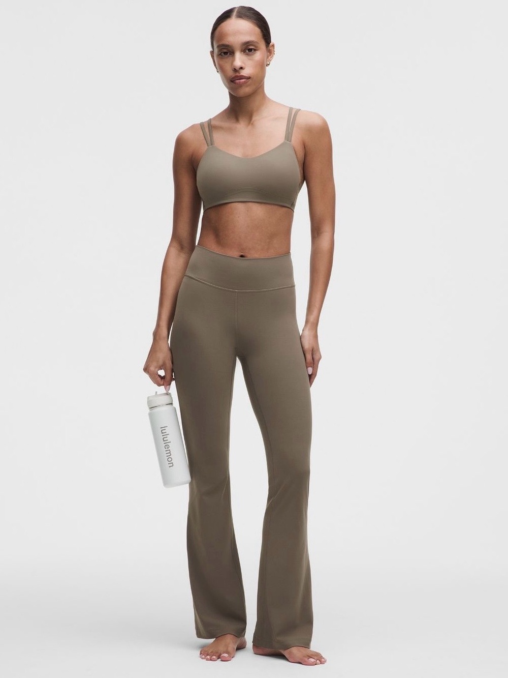 lululemon Groove Flared High-Rise Pants Nulu in Nomad Size 14 with 30” inseam